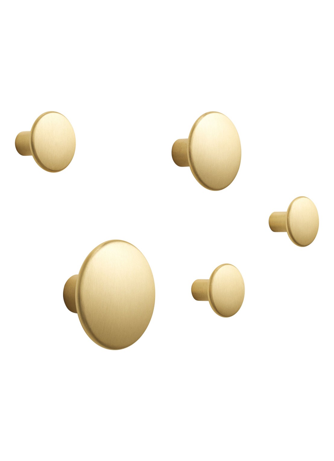 Muuto The Dots Metal haak set van 5  - voorkant zwart