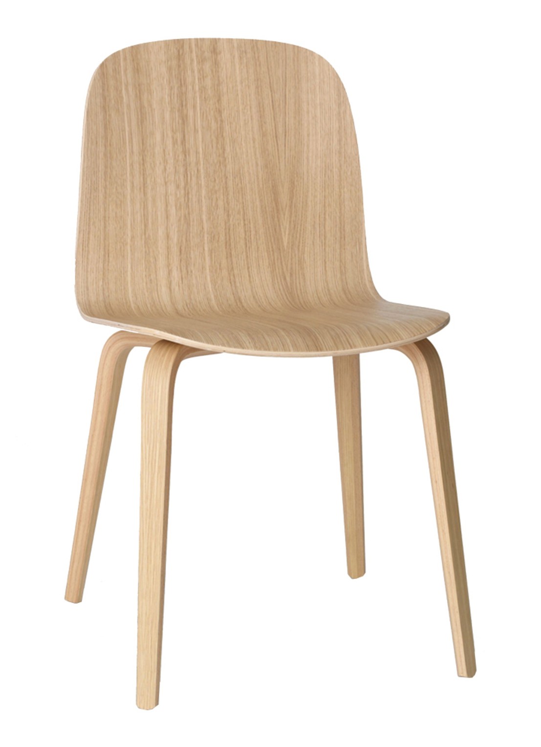 Muuto Visu Wood stoel  - voorkant naturel