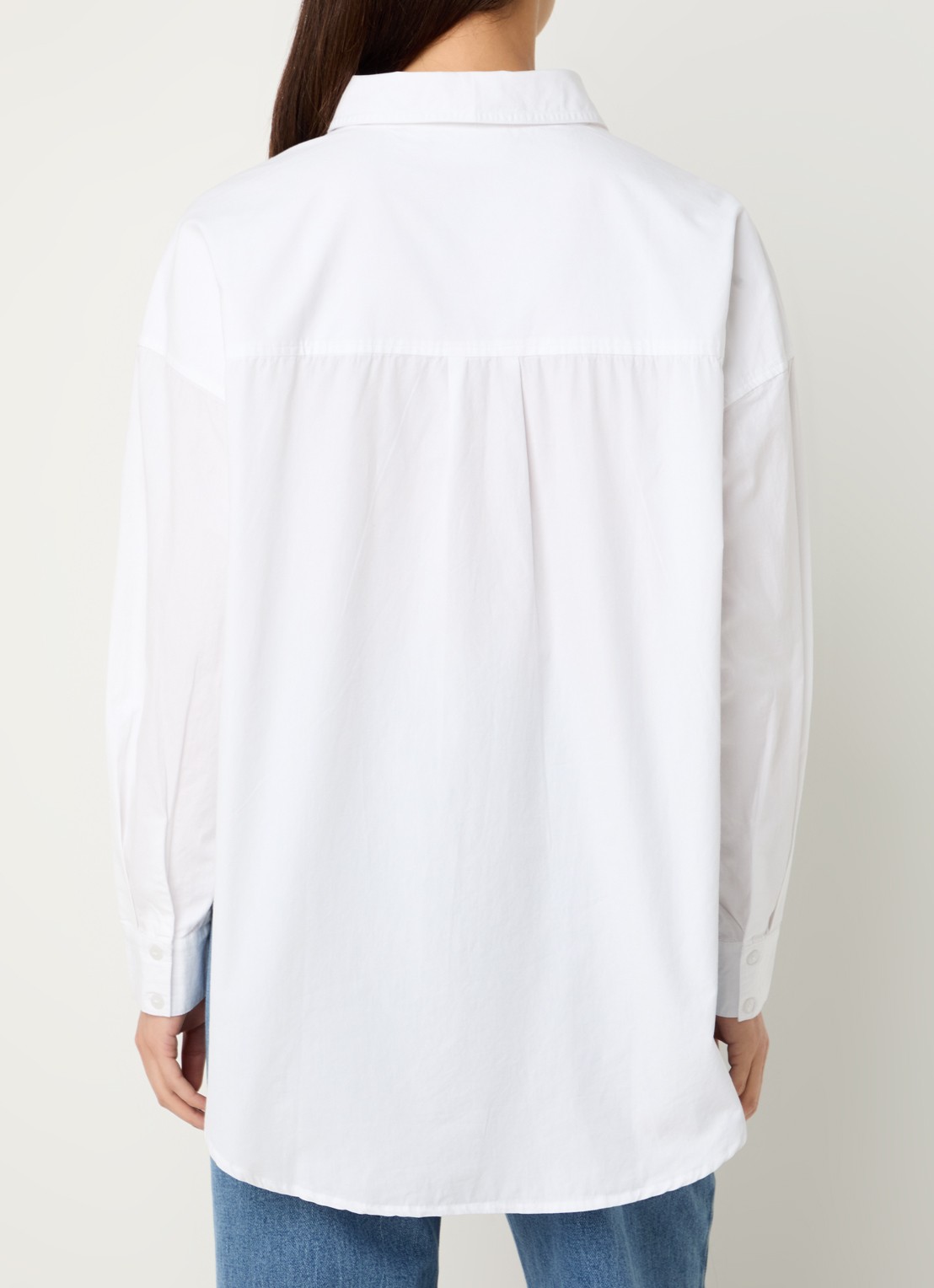 My Essential Wardrobe 03 Blouse met kraag - achterkant 3 wit