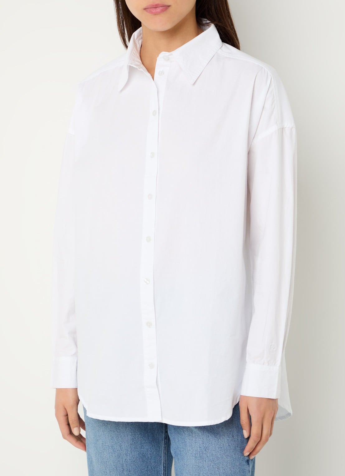 My Essential Wardrobe 03 Blouse met kraag - detail 4 wit