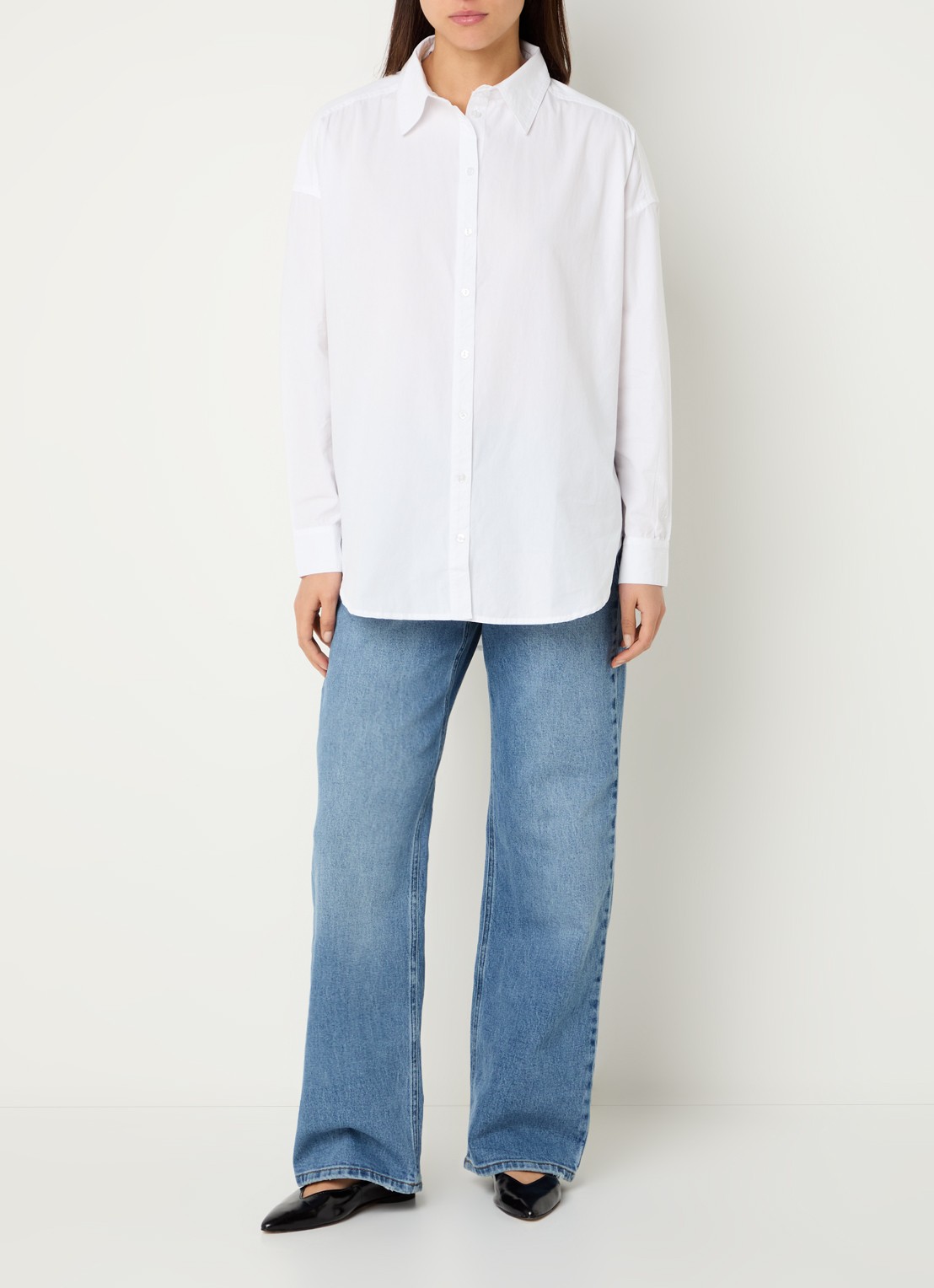 My Essential Wardrobe 03 Blouse met kraag - voorkant 2 wit