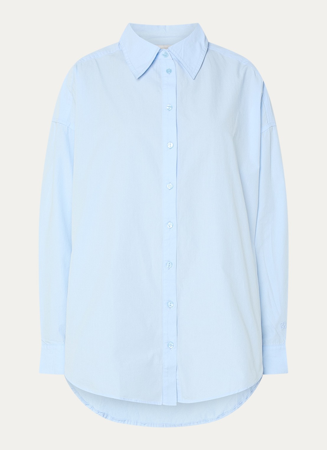 My Essential Wardrobe 03 Blouse met kraag - voorkant 3 lichtblauw