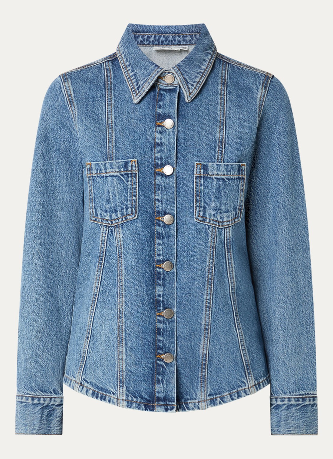 My Essential Wardrobe Agnes spijkerjas met borstzakken - voorkant 2 indigo