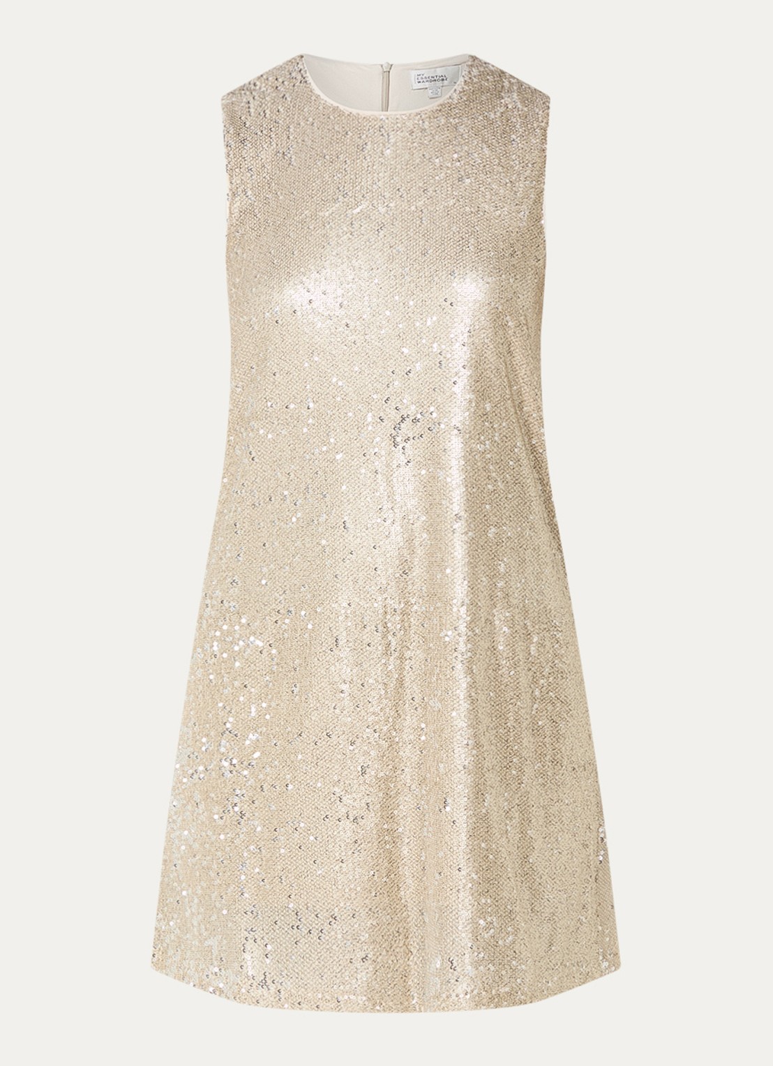 My Essential Wardrobe Edna mini jurk met pailletten - voorkant goud