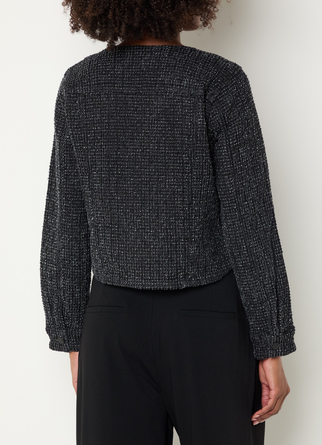 My Essential Wardrobe Esme jack met structuur - achterkant zwart