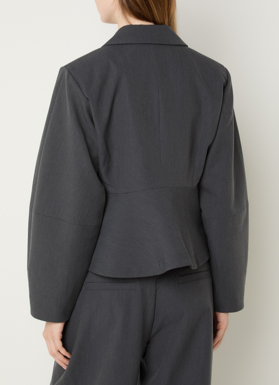 My Essential Wardrobe Evie blazer  - achterkant 4 donkergrijs