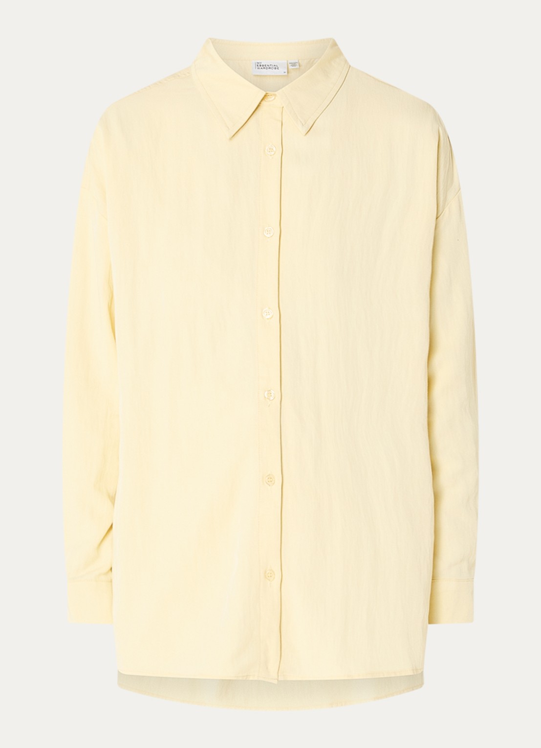 My Essential Wardrobe Gilda blouse met kraag - voorkant 2 lichtgeel