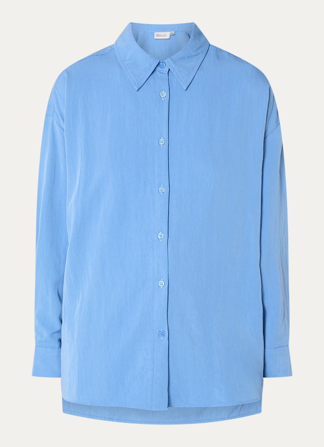 My Essential Wardrobe Gilda blouse met kraag - voorkant 3 blauw