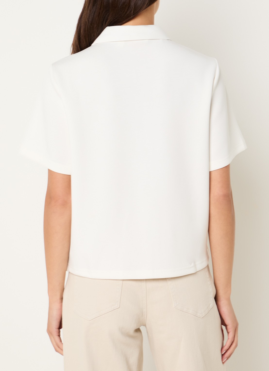 My Essential Wardrobe Helle polo met kraag - achterkant wit