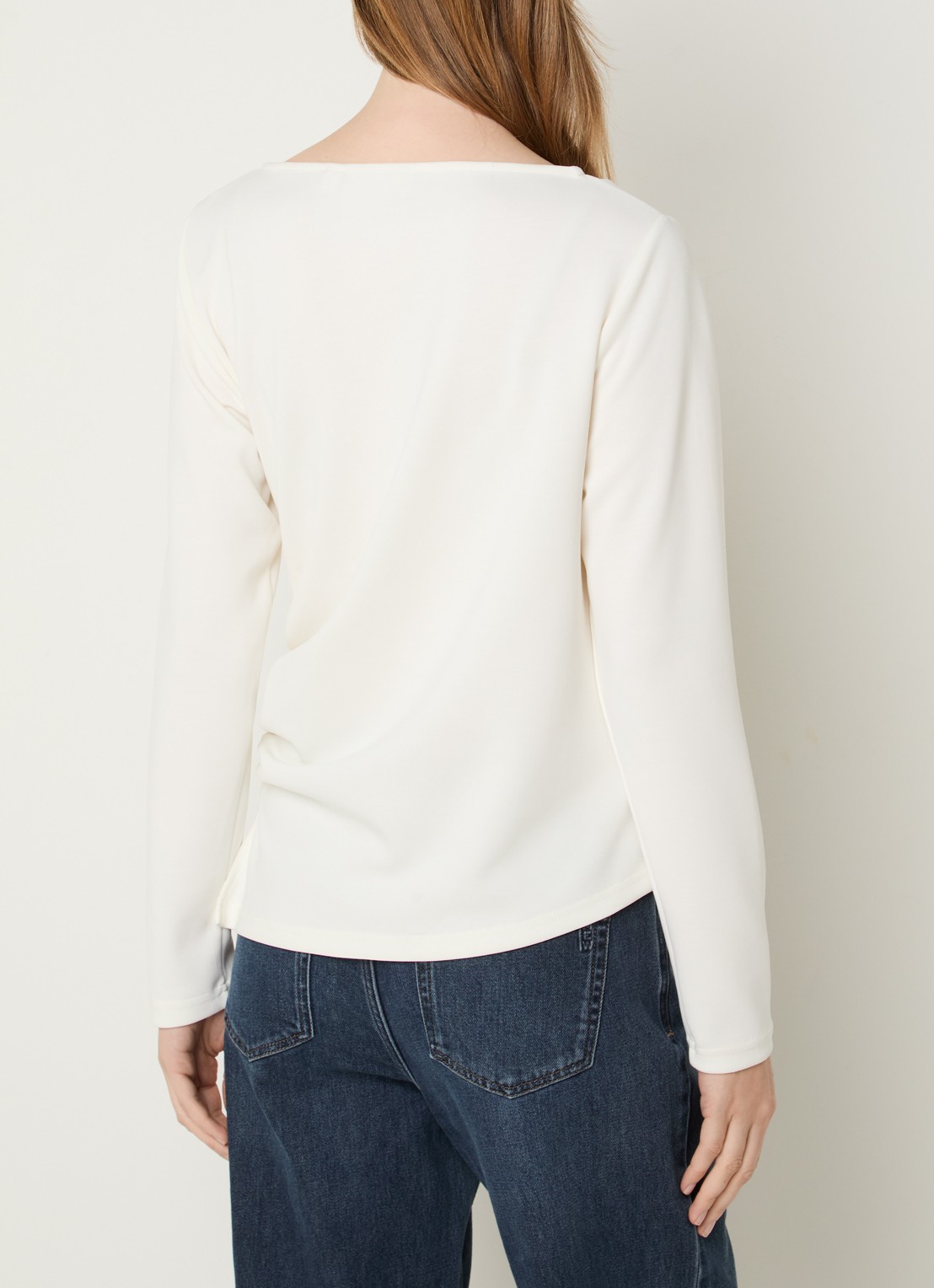 My Essential Wardrobe Helle top met plooidetail - achterkant 2 wit