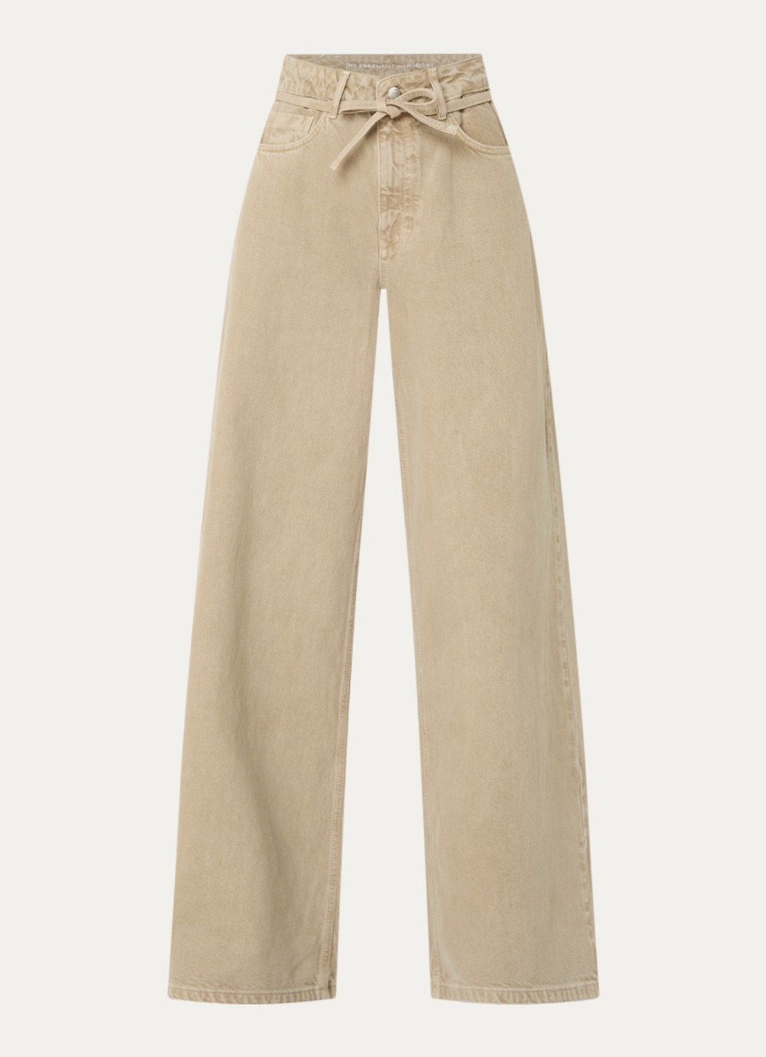 My Essential Wardrobe Karo 175 high waist loose fit jeans met gekleurde wassing - voorkant 2 beige