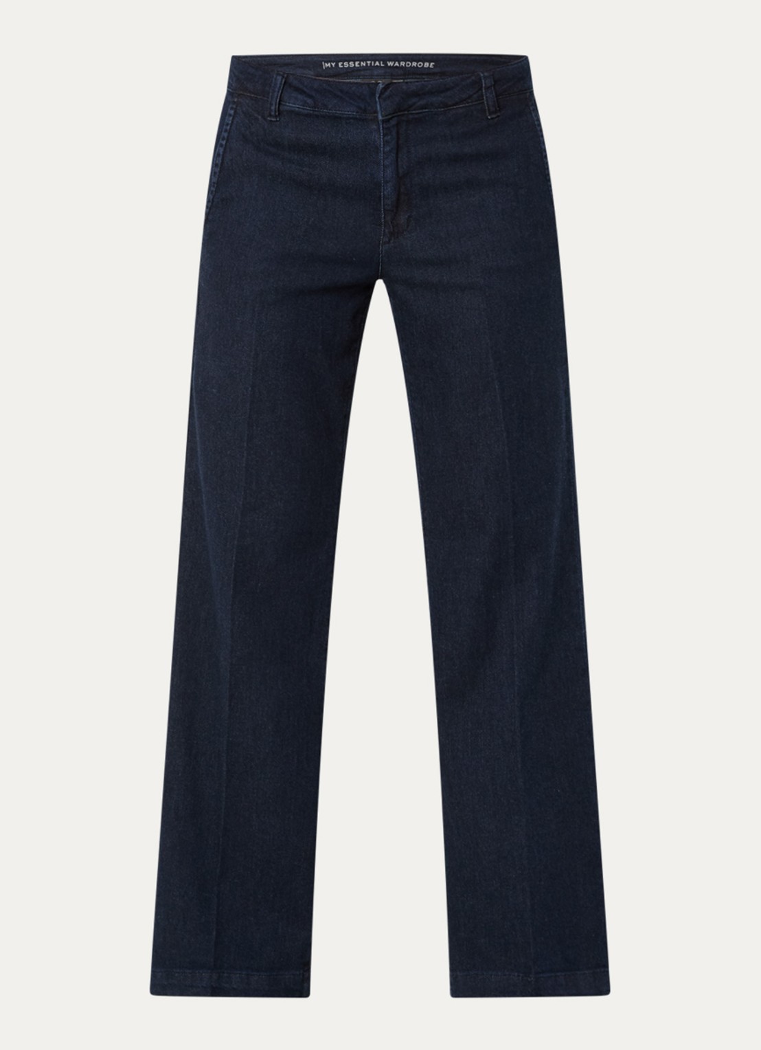 My Essential Wardrobe Lara high waist loose fit jeans met donkere wassing - voorkant indigo