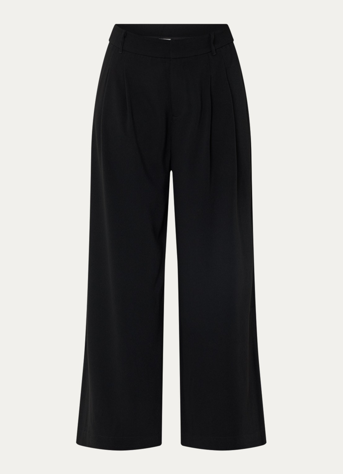 My Essential Wardrobe Mille high waist flared fit pantalon - voorkant zwart