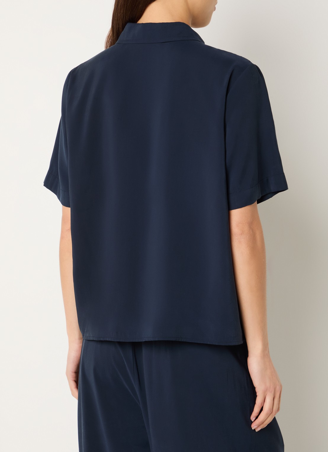 My Essential Wardrobe Mindy polo met kraag - achterkant 3 donkerblauw