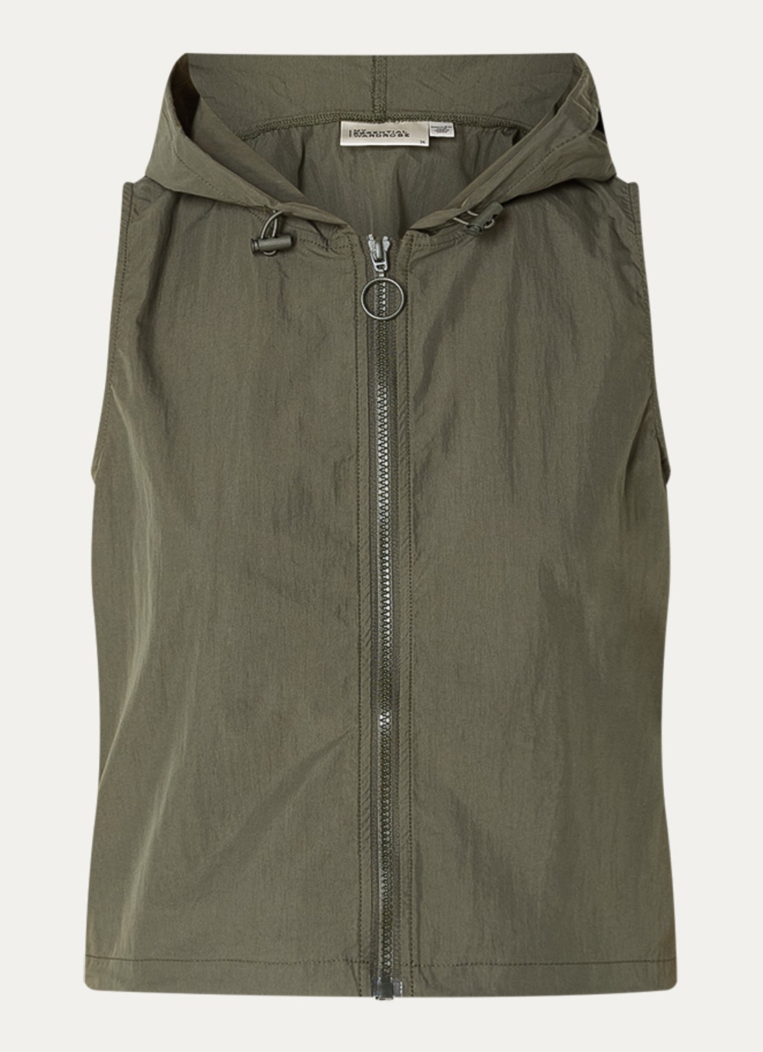 My Essential Wardrobe Mulla gilet met capuchon  - voorkant groen