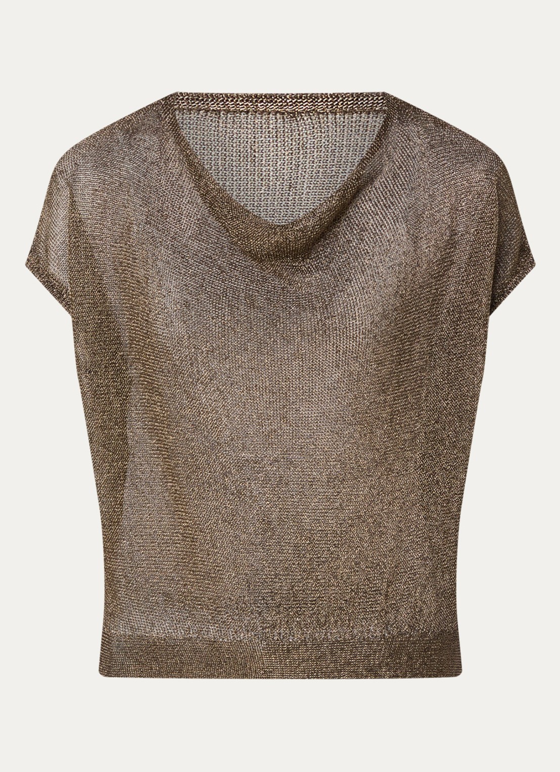 My Essential Wardrobe Olly top met opengewerkt dessin - voorkant goud