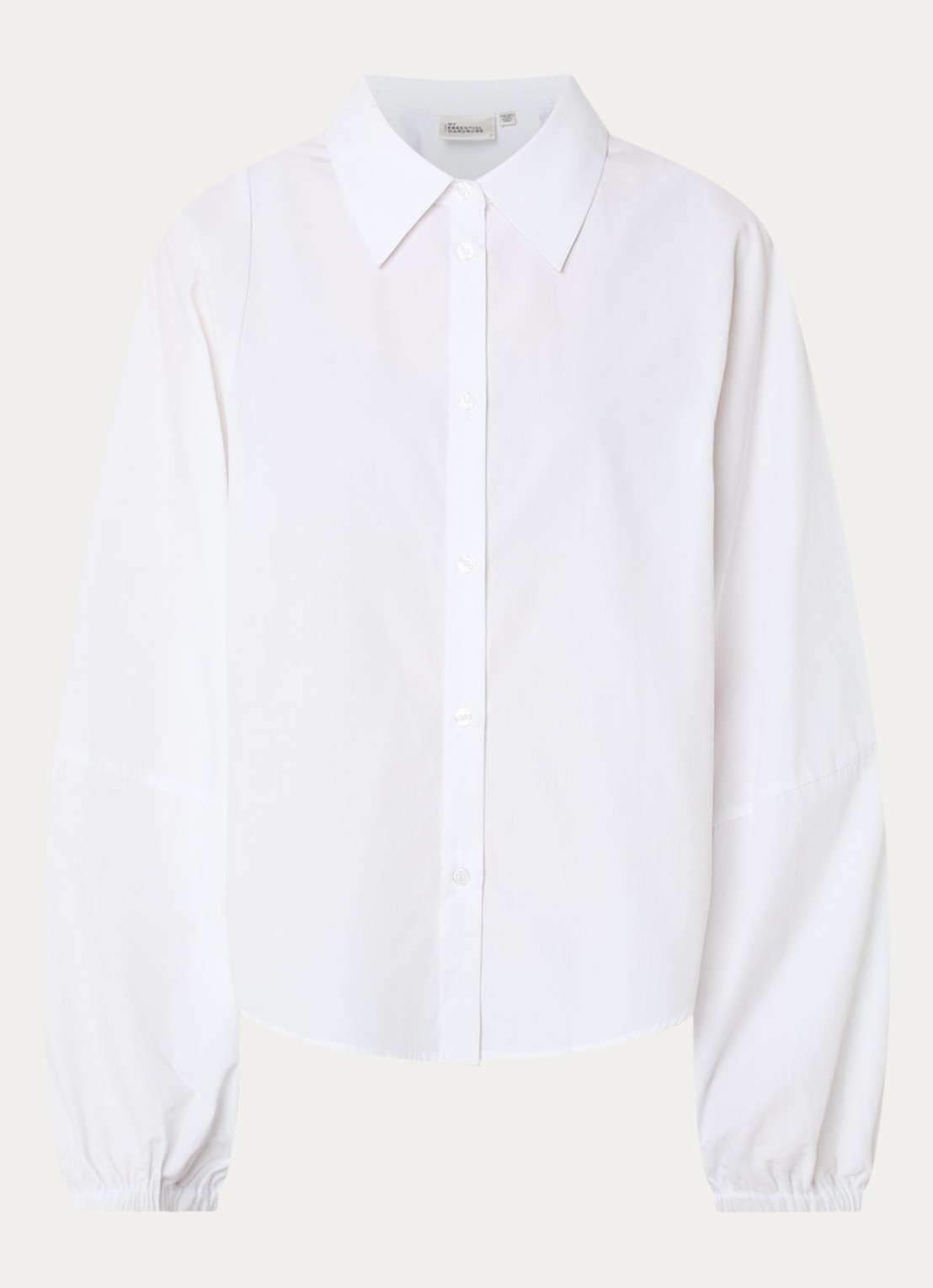 My Essential Wardrobe Sunna blouse met ballonmouw - voorkant 3 wit