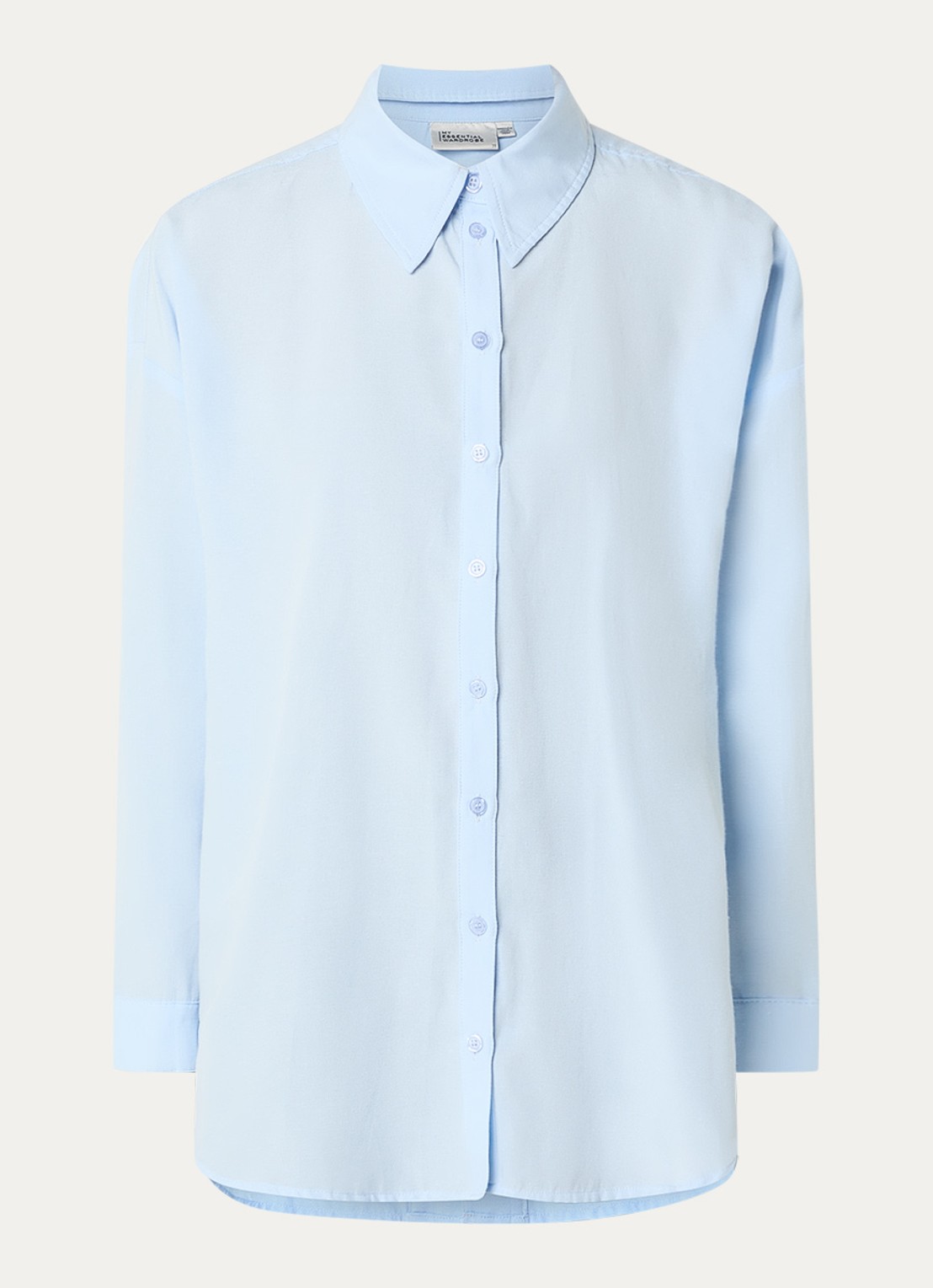 My Essential Wardrobe Vilda blouse met split - voorkant lichtblauw