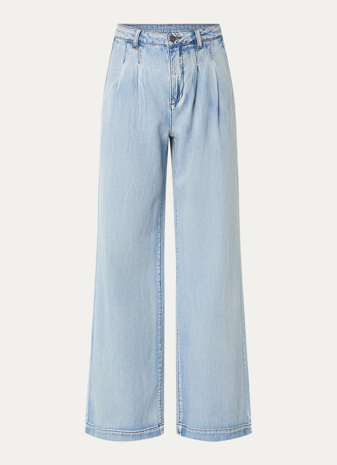 My Essential Wardrobe Zito 171 high waist wide leg jeans - voorkant 3 lichtblauw