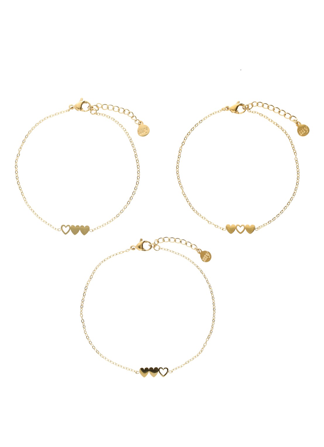 My Jewellery Armbanden set van 3 - voorkant goud