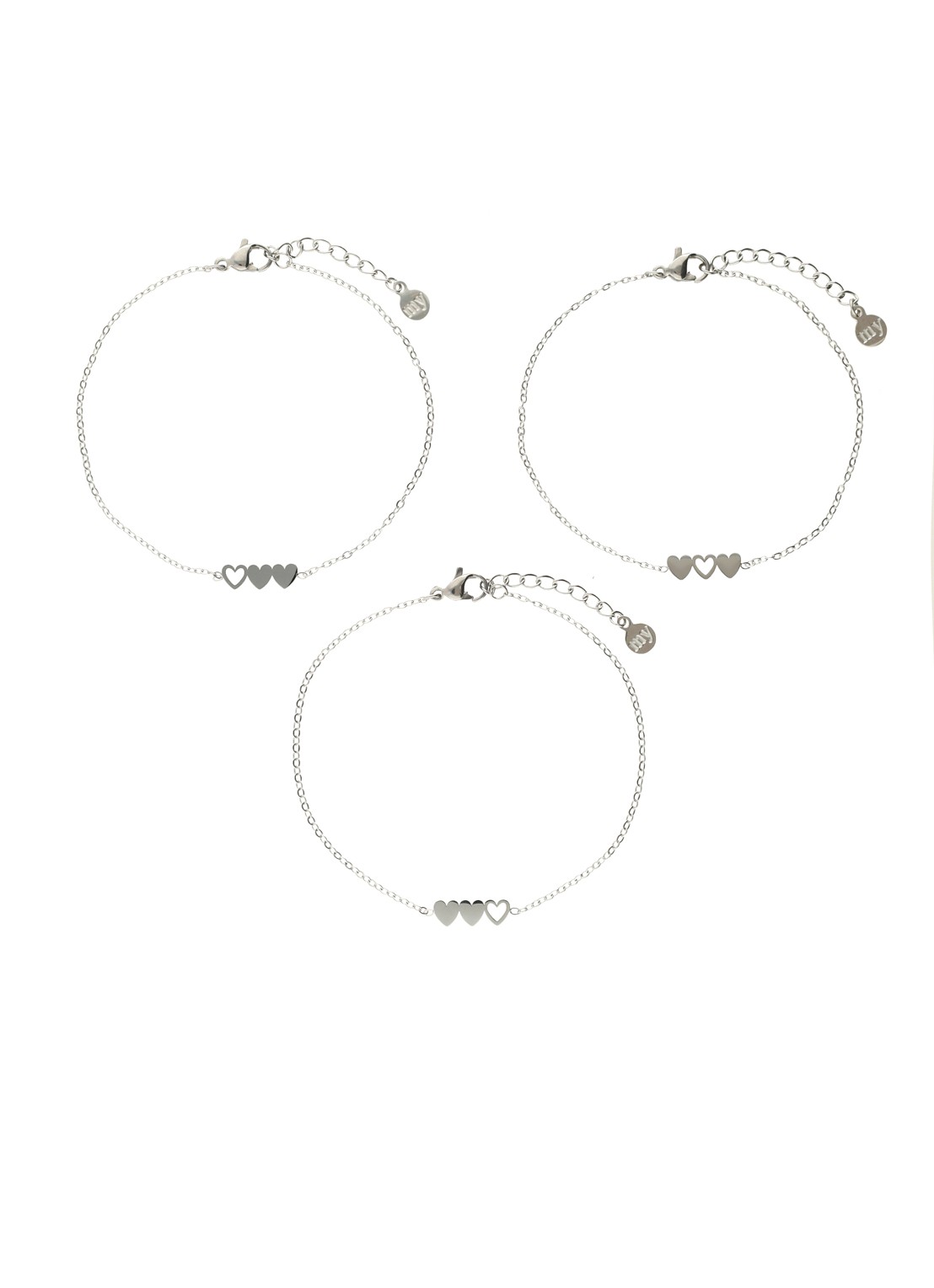 My Jewellery Armbanden set van 3 - voorkant zilver