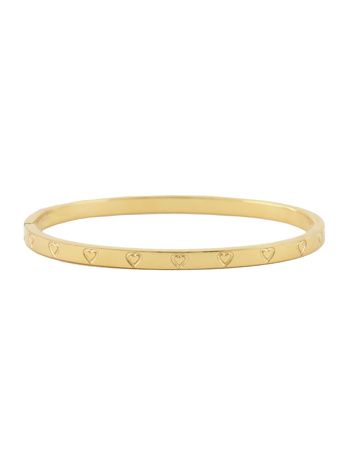 My Jewellery Bangle engraved hearts - voorkant goud