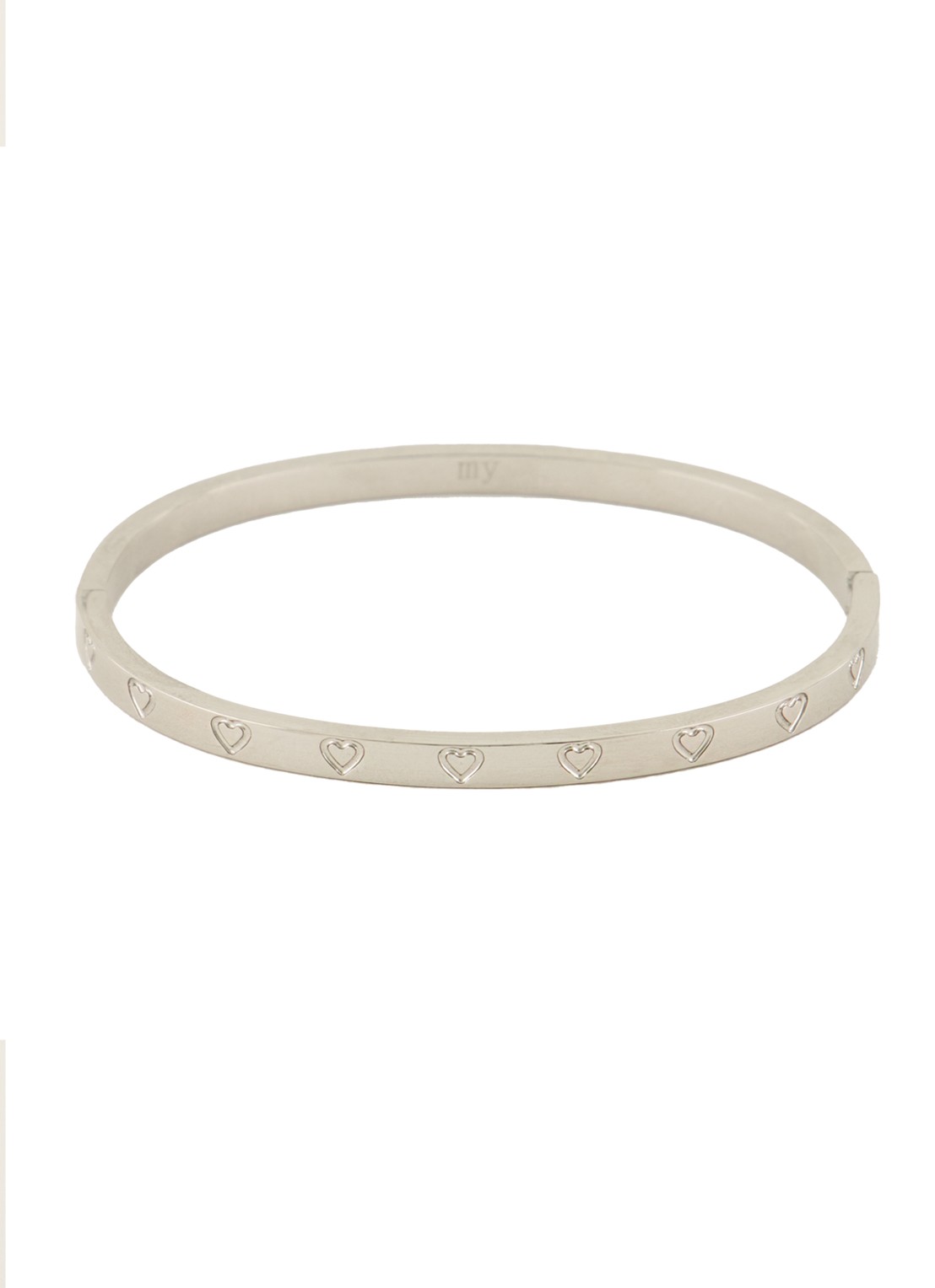 My Jewellery Bangle engraved hearts - voorkant zilver