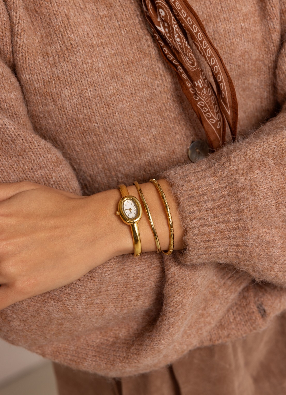 My Jewellery Bangle horloge small - voorkant 3 goud