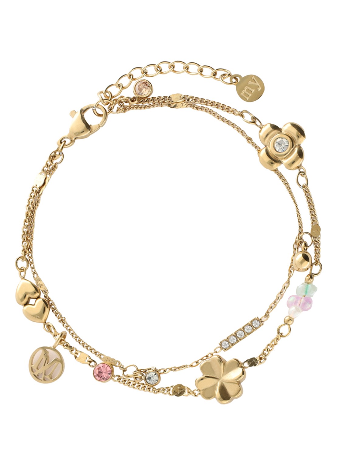 My Jewellery Dream Chaser armband met hangers - achterkant goud