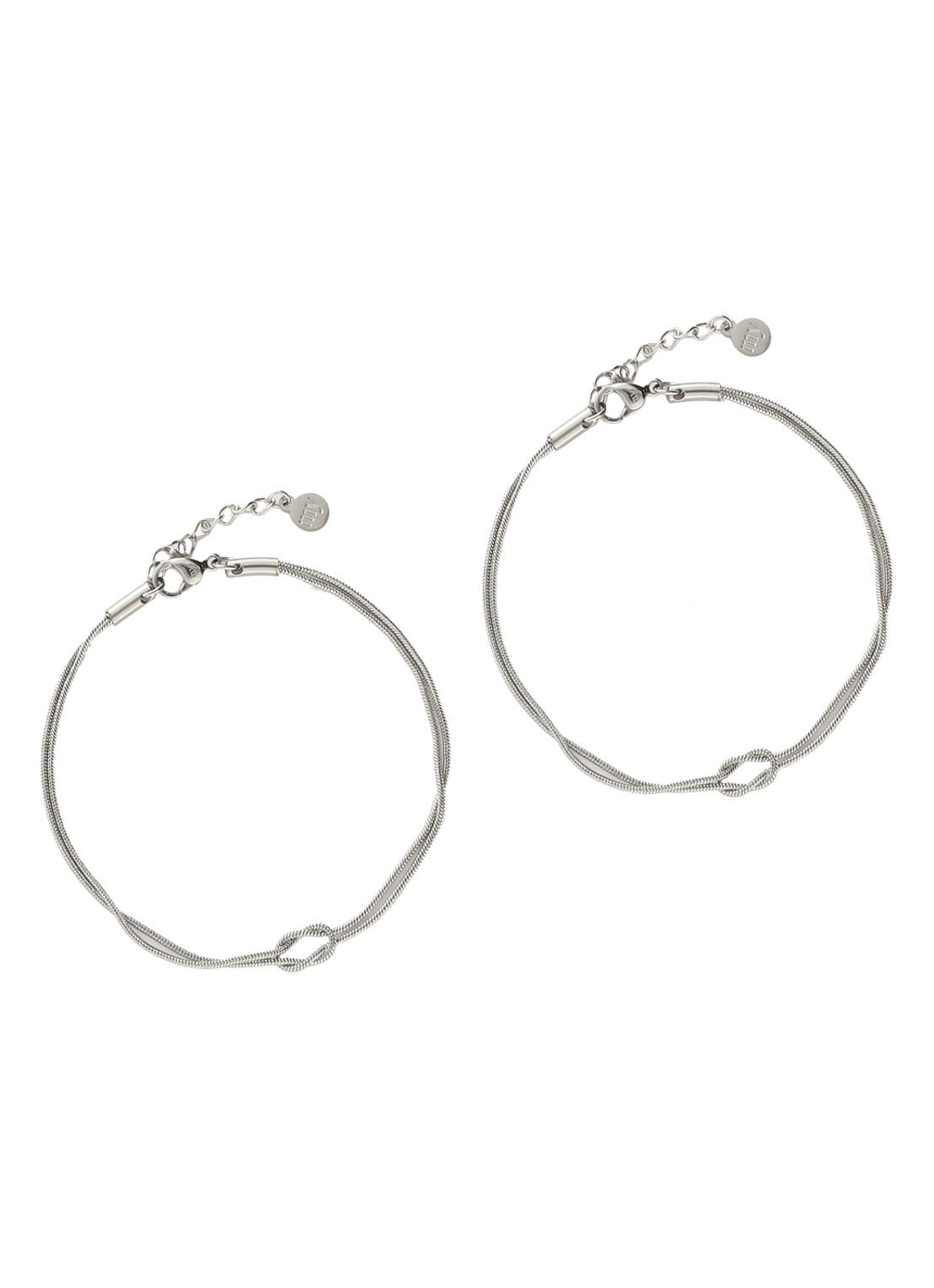 My Jewellery Forever Connected Knot armband set van 2 - detail zilver