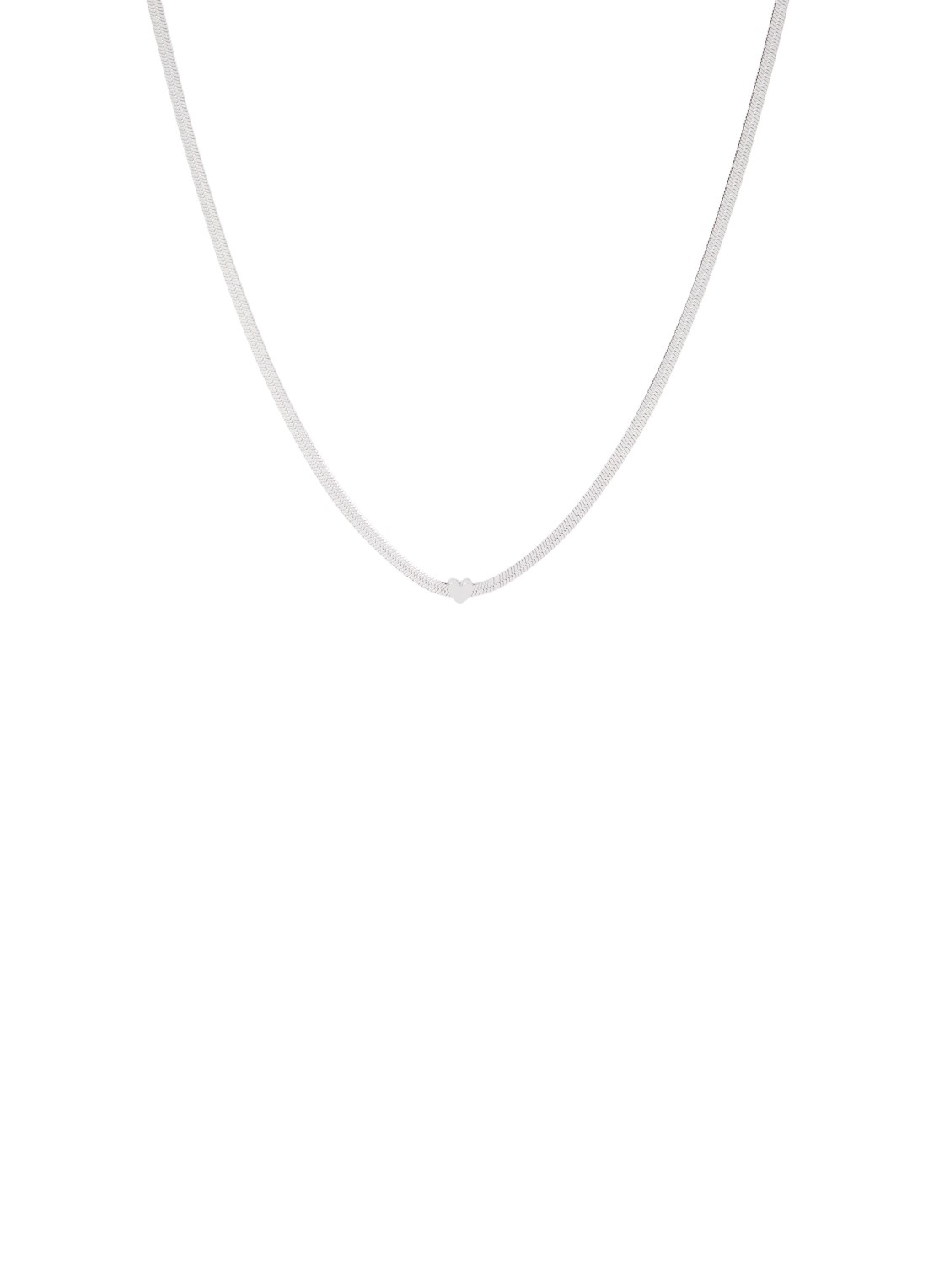 My Jewellery Heart ketting - voorkant zilver
