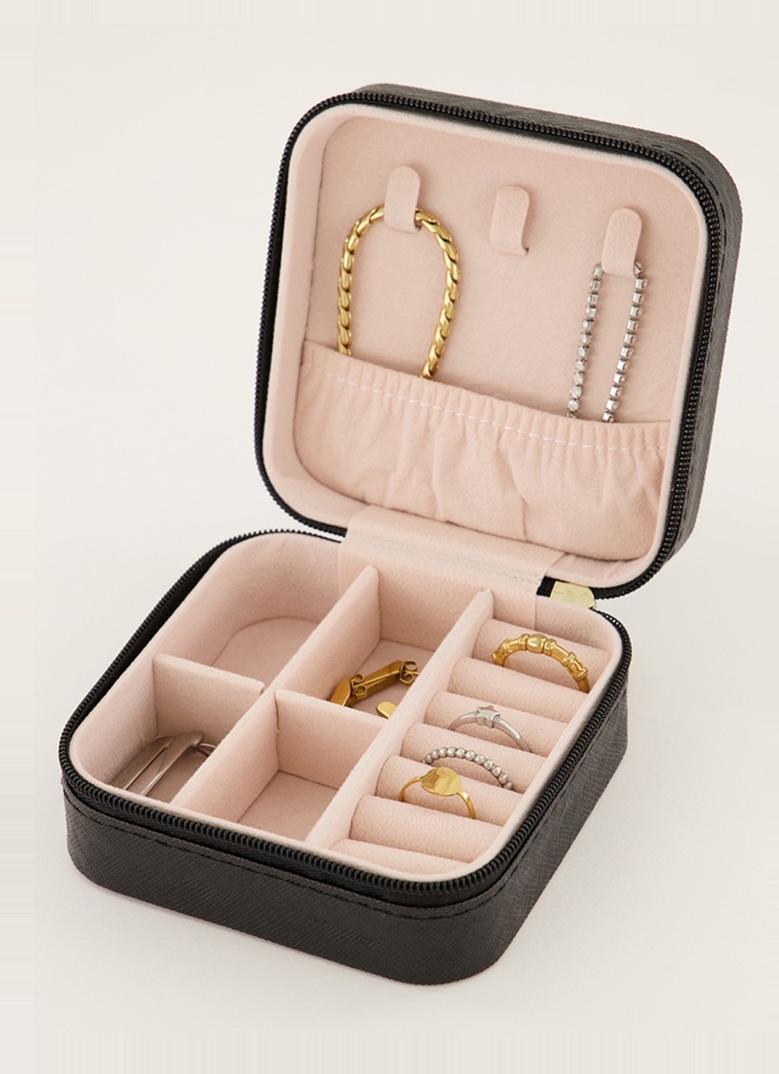 My Jewellery Jewellery box 10x10x5 cm - detail 2 zwart