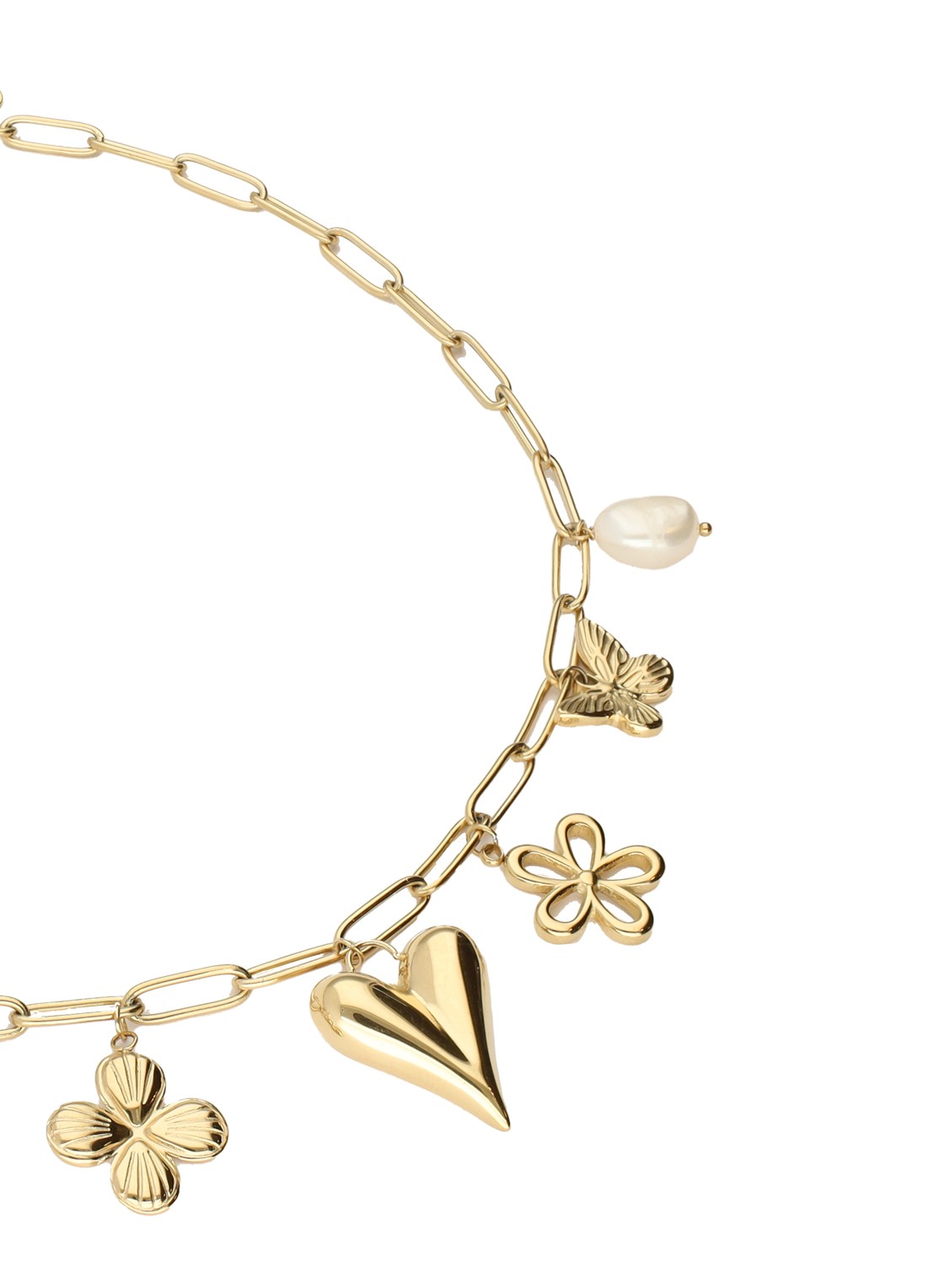 My Jewellery Ketting met hangers - achterkant goud