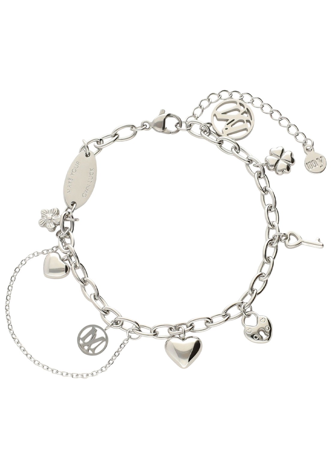 My Jewellery Love life bedelarmband  - voorkant 3 zilver