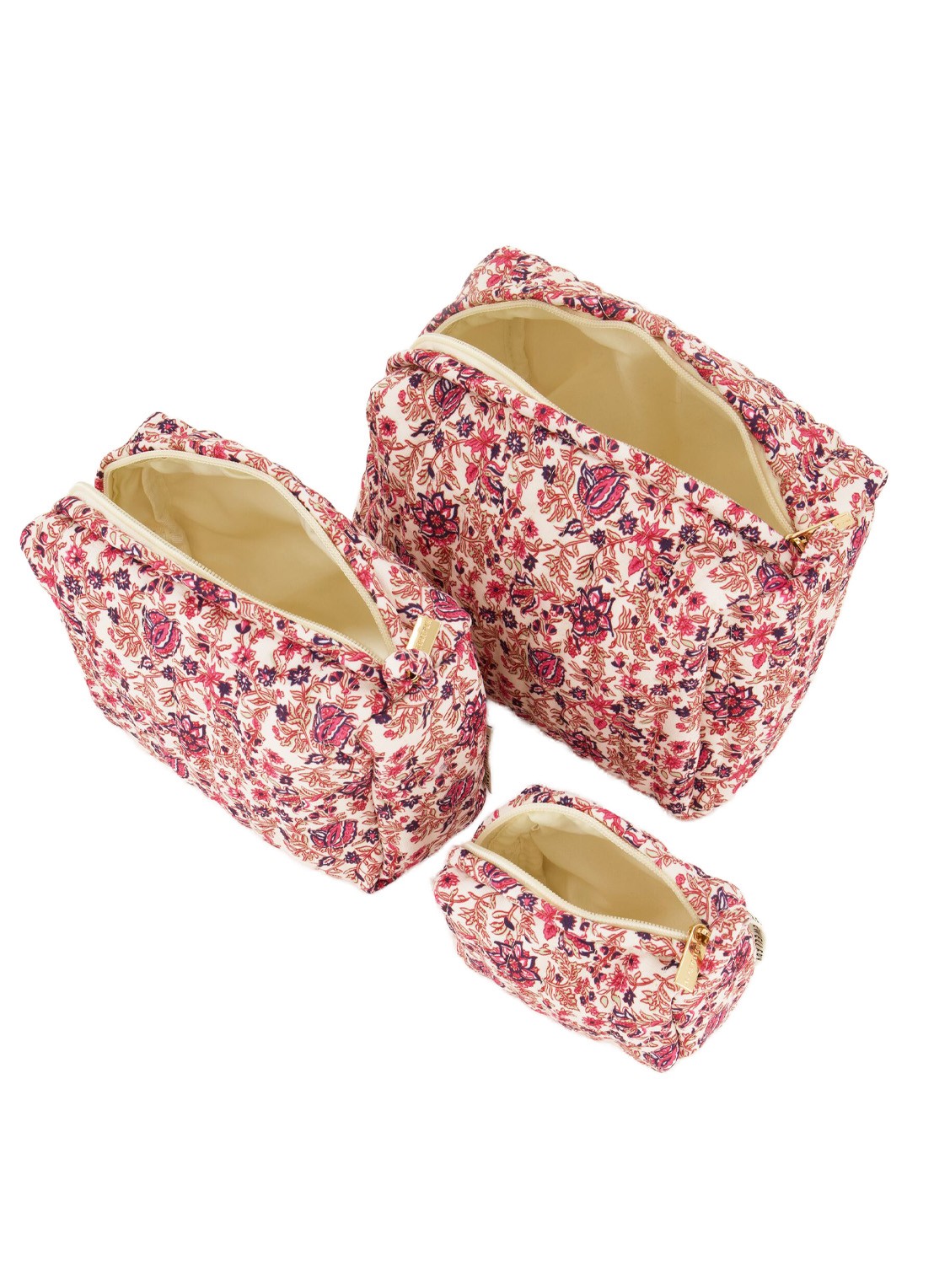 My Jewellery Toilettas met bloemenprint - voorkant 4 roze