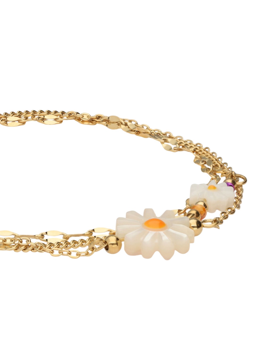 My Jewellery Triple Chain Daisy armband  - detail 3 goud