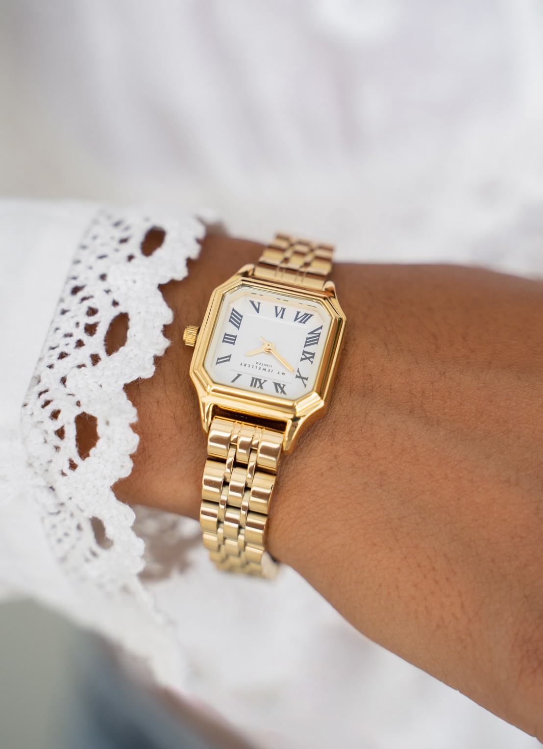 My Jewellery Vintage horloge  - voorkant 4 goud  -  mj11014-1200
