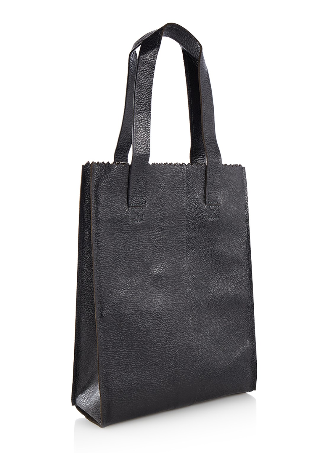 MYOMY My Paper Bag schoudertas van leer - detail 3 zwart