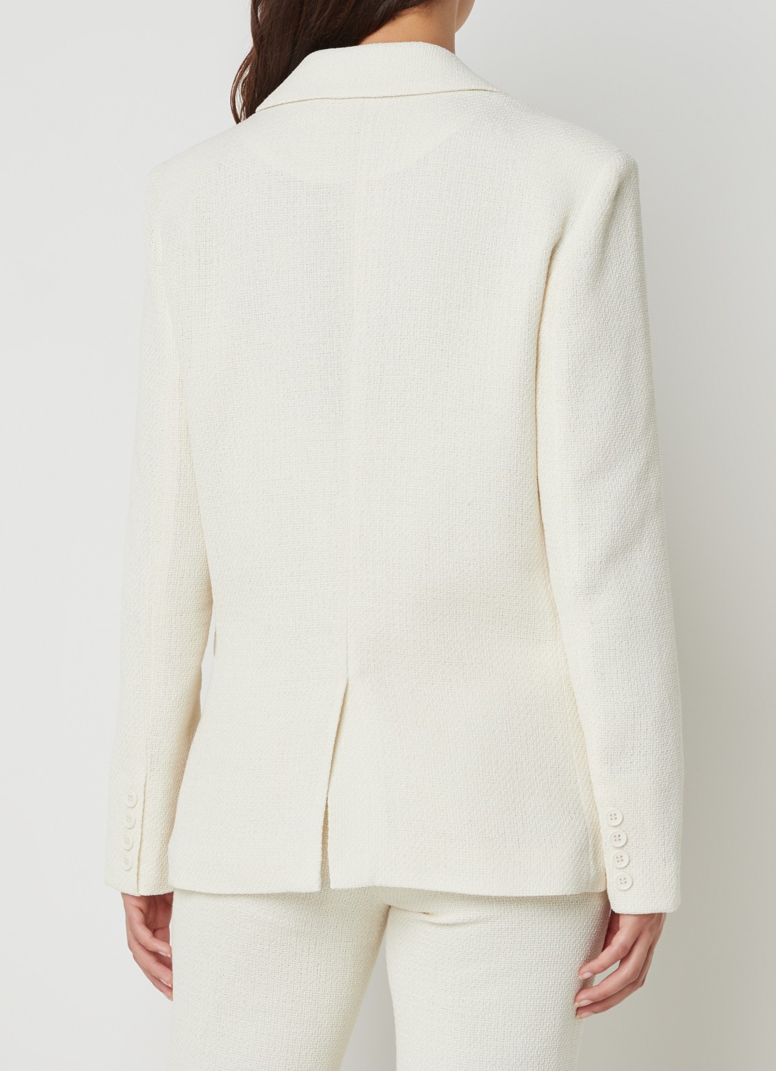 NA-KD Blazer met klepzakken en structuur - achterkant gebroken wit