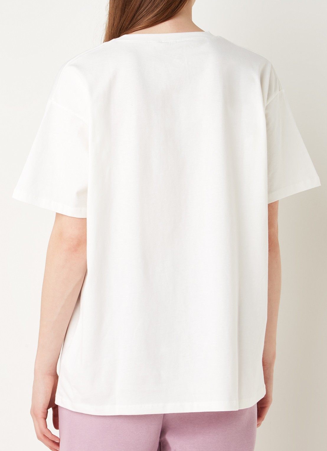 NA-KD Oversized T-shirt met tekstprint - achterkant wit
