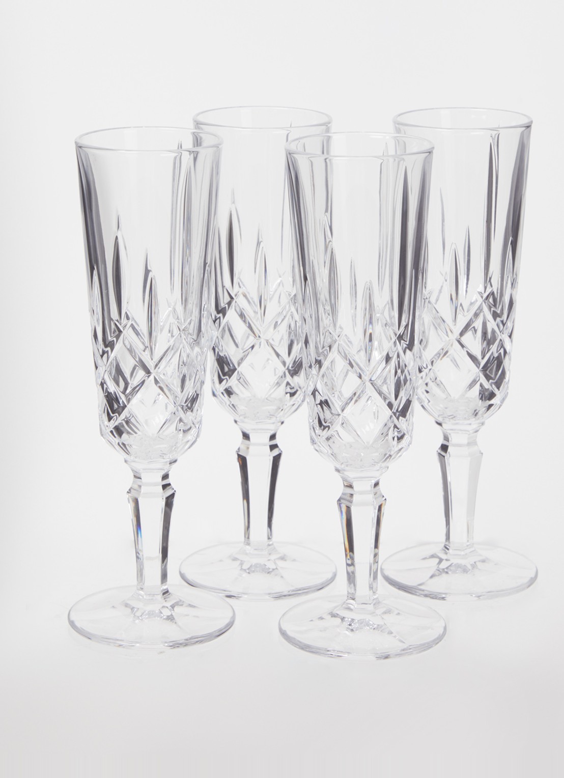 Nachtmann Noblesse champagneglas 15,5 cl set van 4 - voorkant 2 transparant