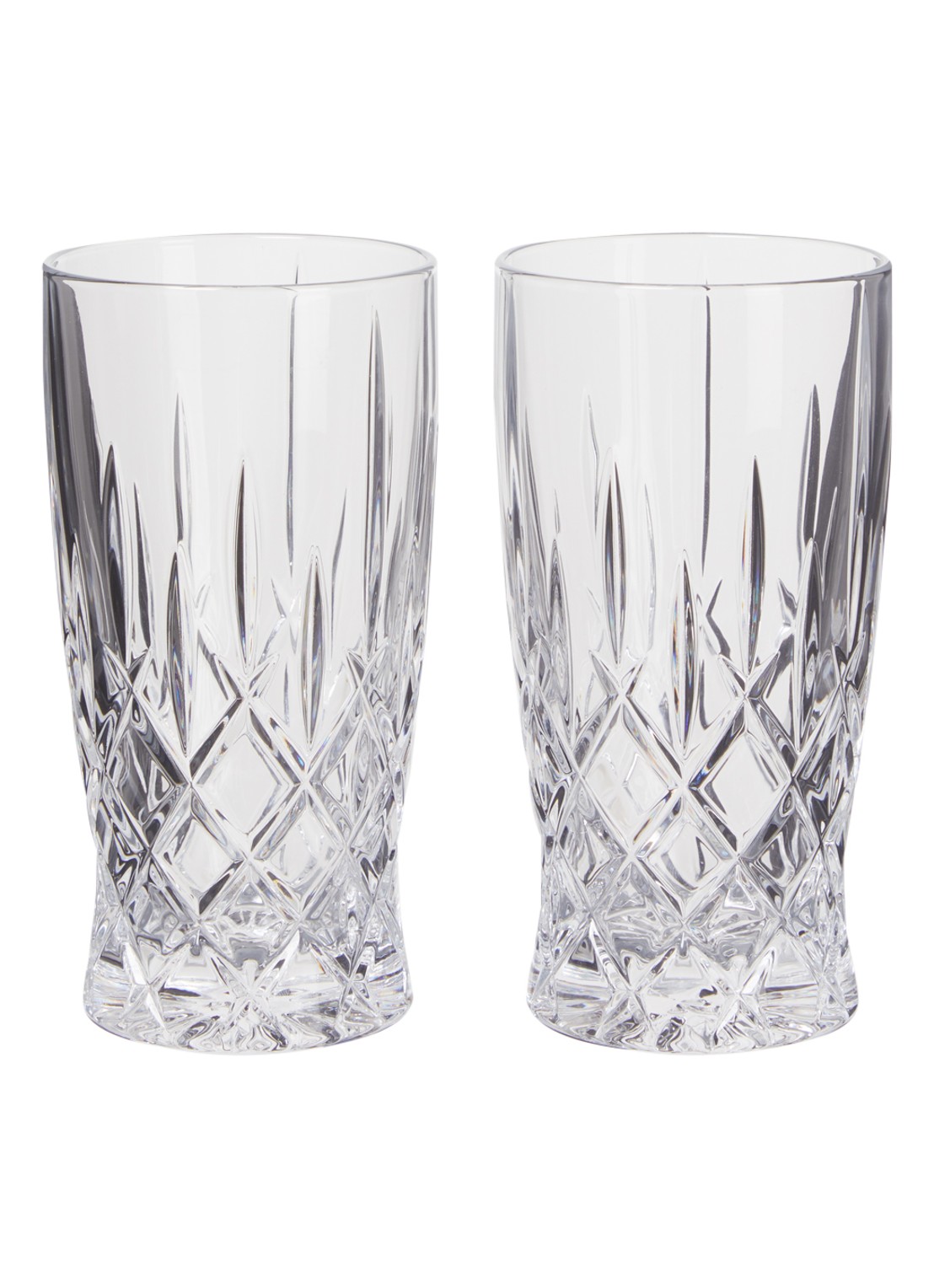 Nachtmann Noblesse latte macchiato glas 35 cl set van 2 - voorkant transparant