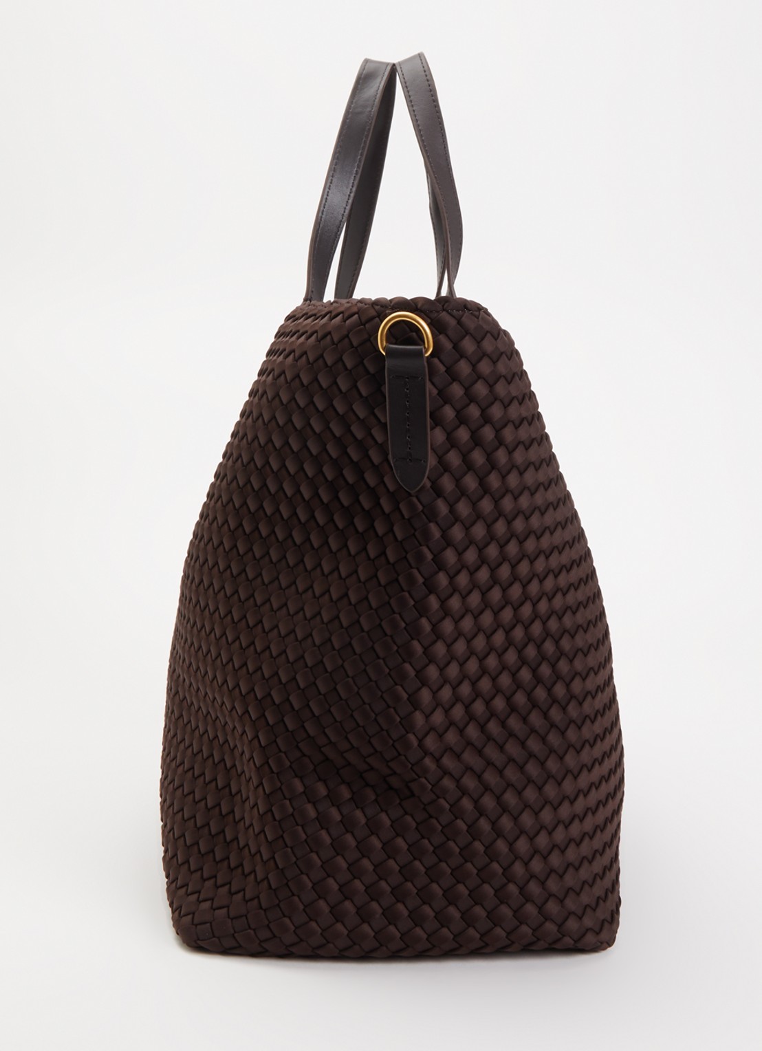 Naghedi Geneva shopper met leren details  - detail 4 chocoladebruin