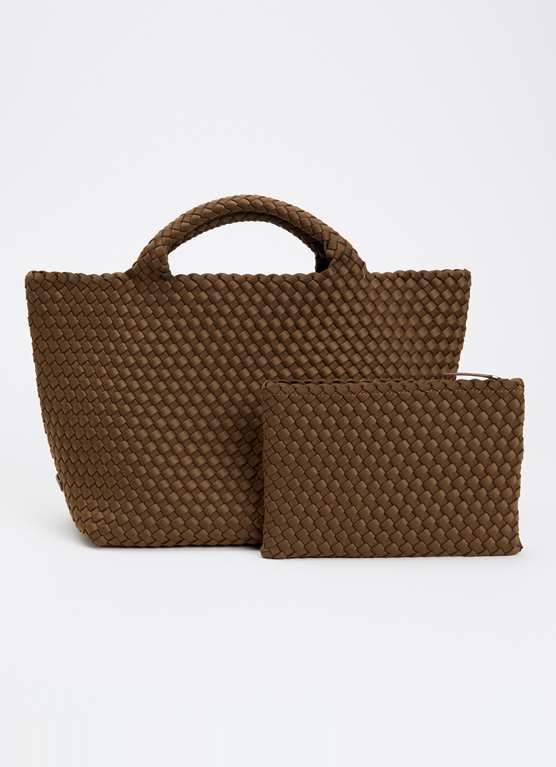 Naghedi St Barths Medium shopper met uitneembaar etui - voorkant lichtbruin