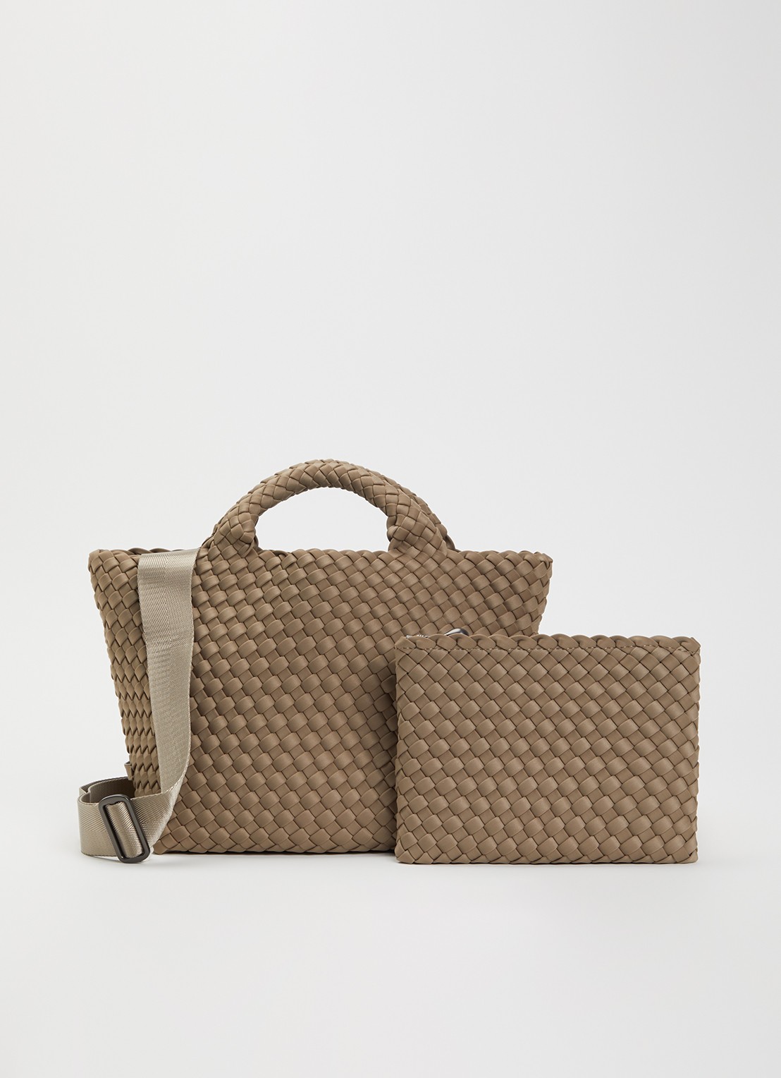Naghedi St. Barths Petite shopper met uitneembaar etui - voorkant 4 zand