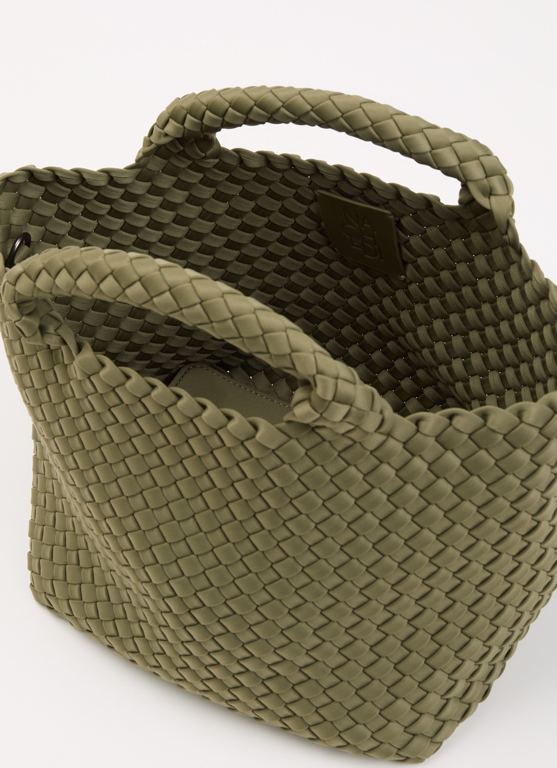 Naghedi St. Barths Petite shopper met verstelbare schouderriem - detail 2 bronsgroen