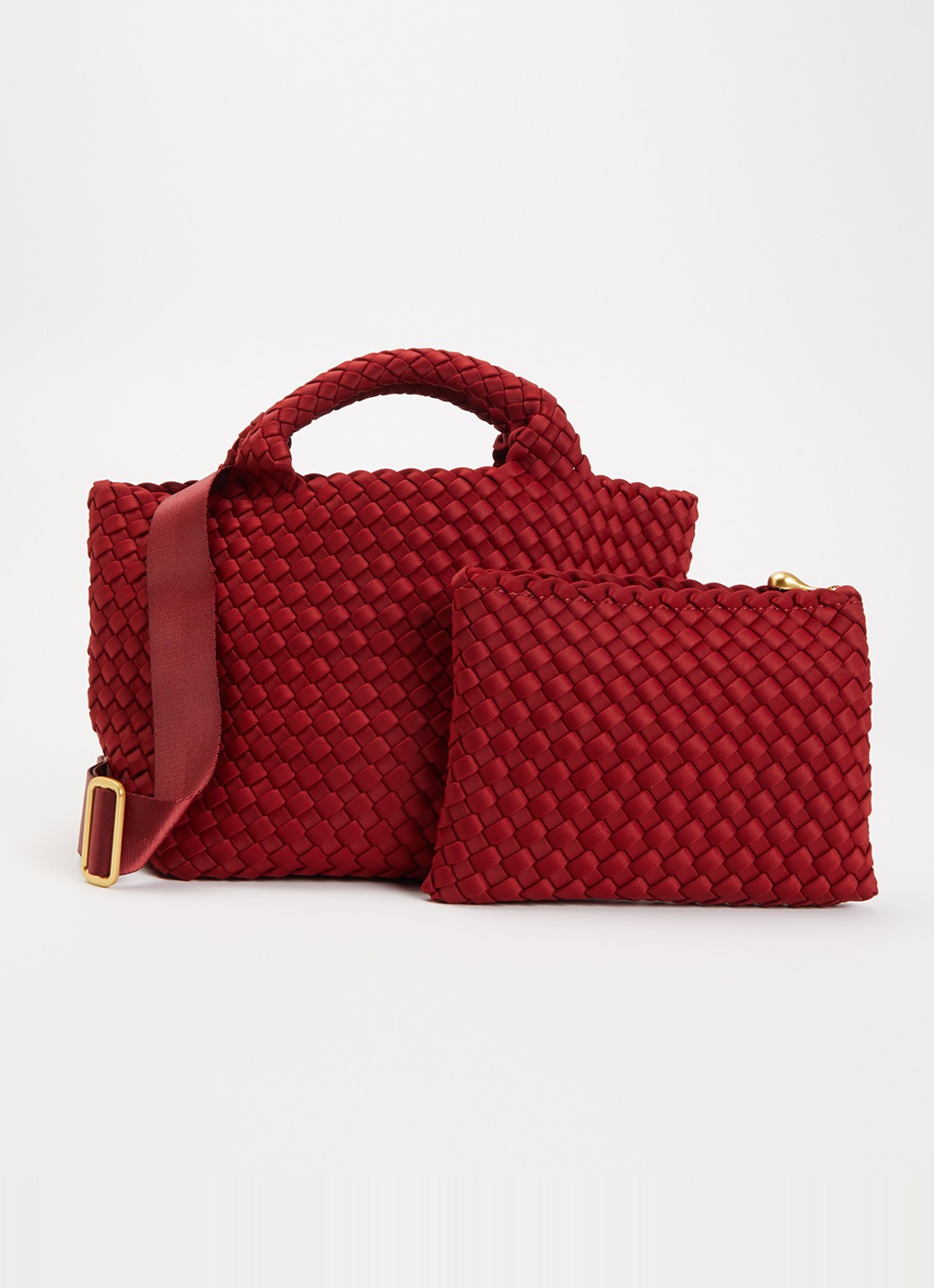 Naghedi St Barths Small shopper met uitneembaar etui - voorkant donkerrood