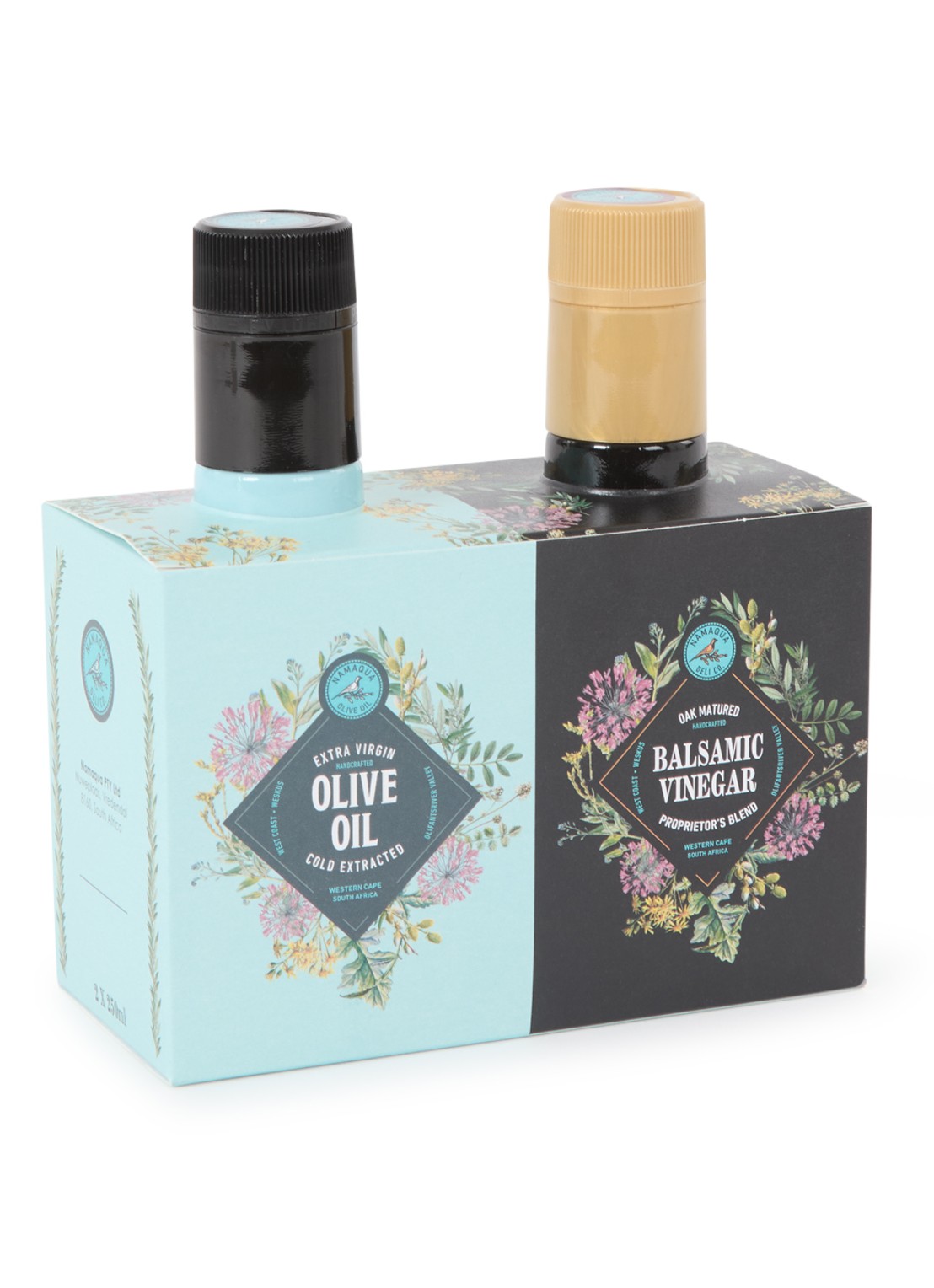 Namaqua Olives & Olive Oil Olie- en azijnfles 250 ml set van 2 - voorkant undefined