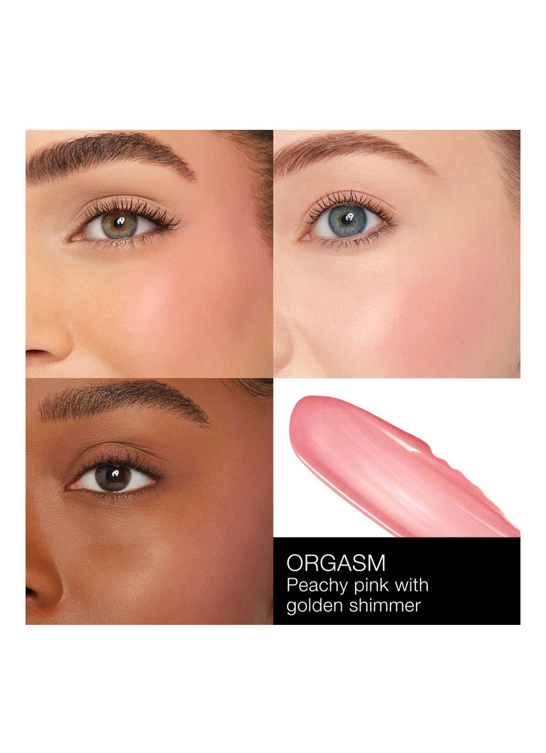 NARS Afterglow Liquid Blush - vloeibare blush - detail 3 orgasm