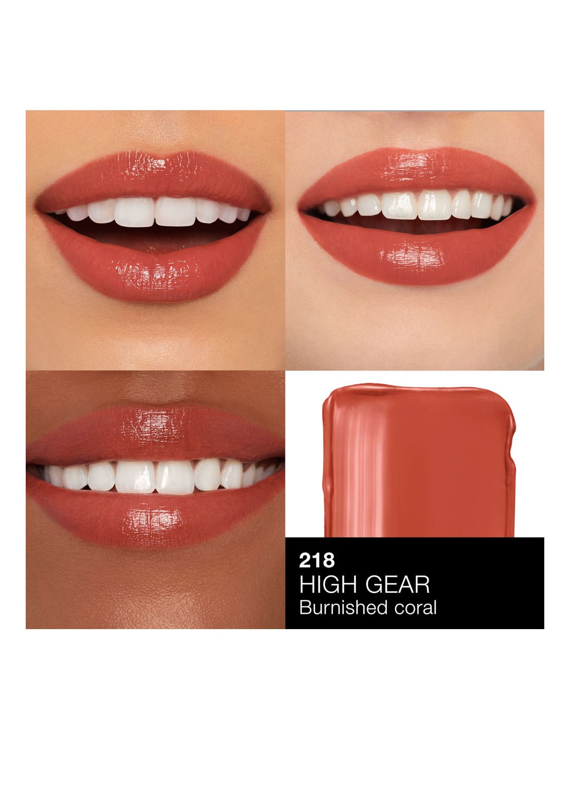 NARS Afterglow Sensual Shine Lipstick - detail 3 high gear - 218